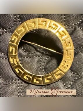 Vintage Givenchy Circle Brooch Signed Givenchy circa 80s  Trendy Brooches